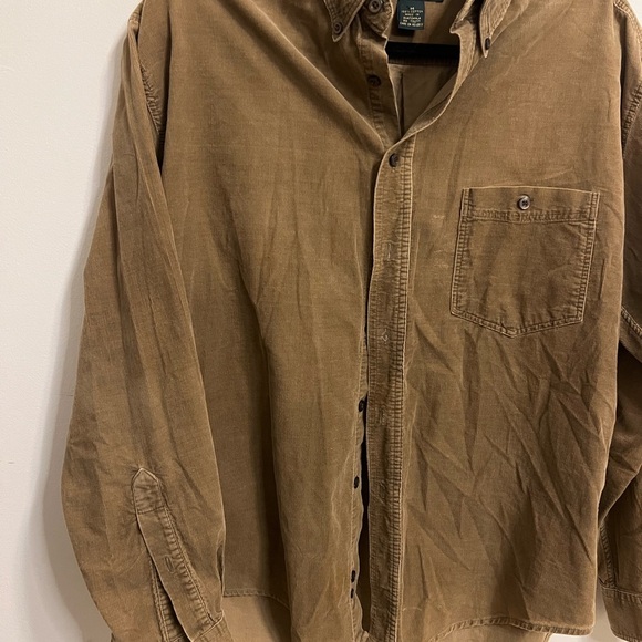 Croft & Barrow Tan Corduroy Shirt - Picture 2 of 5